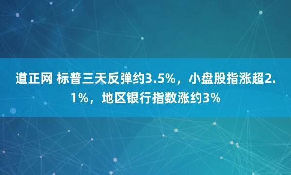 道正网 标普三天反弹约3.5%，小盘股指涨超2.1%，地区银行指数涨约3%