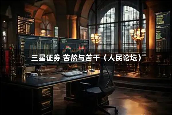 三星证券 苦熬与苦干（人民论坛）
